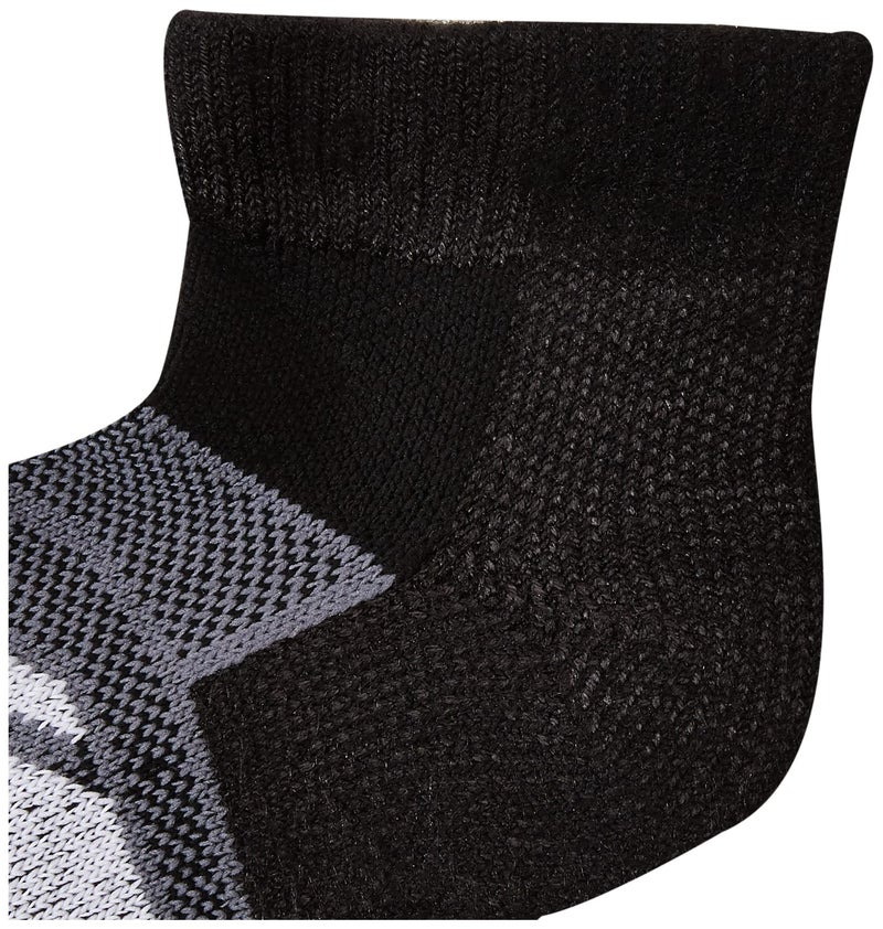 thorlos unisex adult Wcmu Max Cushion 12 Hour Shift Ankle Socks, Black/Grey, X-Large US - Image 3
